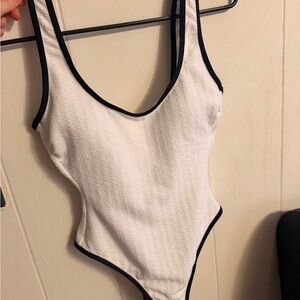 Elegant White One-Piece Swimsuit